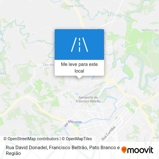 Rua David Donadel mapa