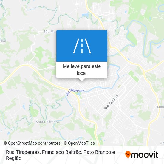 Rua Tiradentes mapa