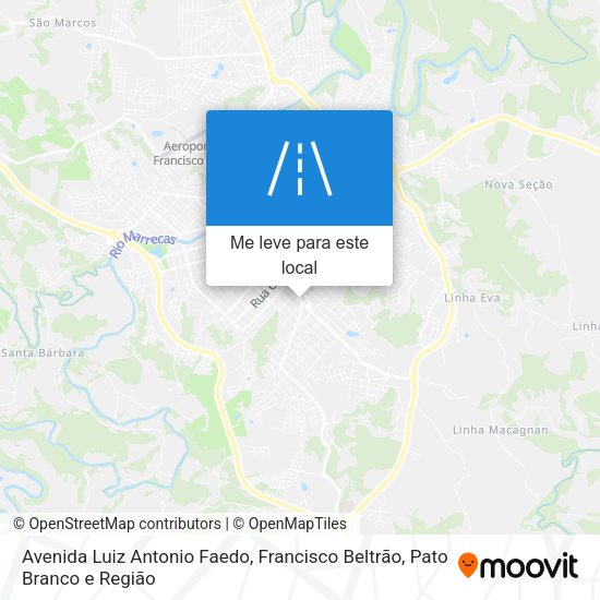 Avenida Luiz Antonio Faedo mapa