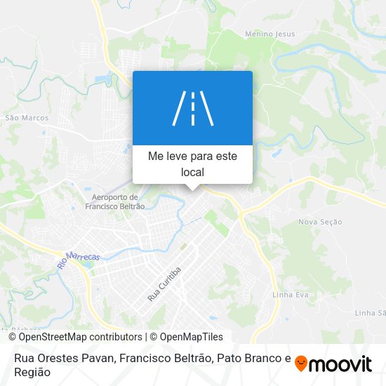 Rua Orestes Pavan mapa