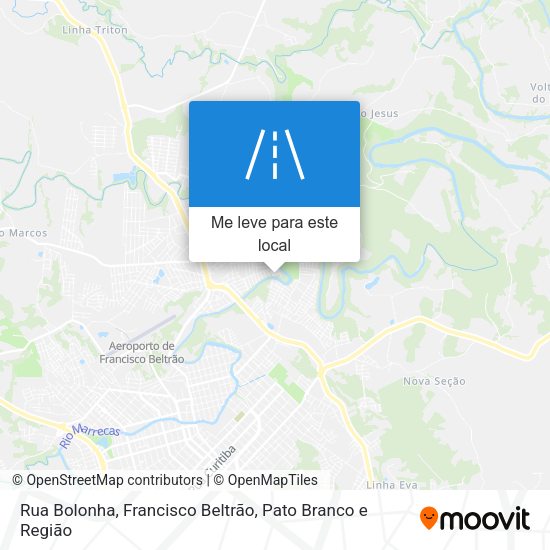 Rua Bolonha mapa