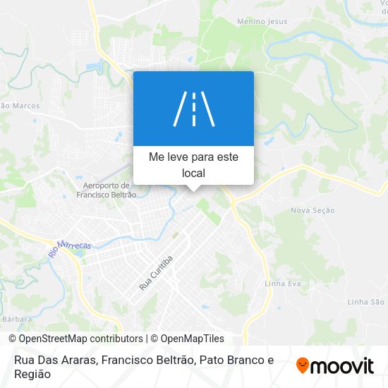 Rua Das Araras mapa