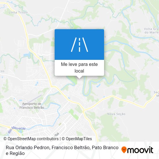 Rua Orlando Pedron mapa
