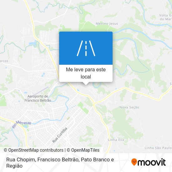 Rua Chopim mapa