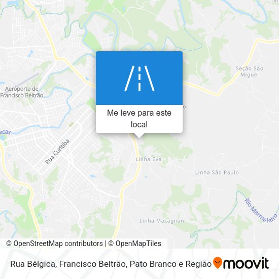 Rua Bélgica mapa
