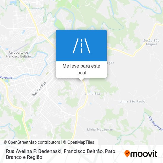 Rua Avelina P. Bedenaski mapa