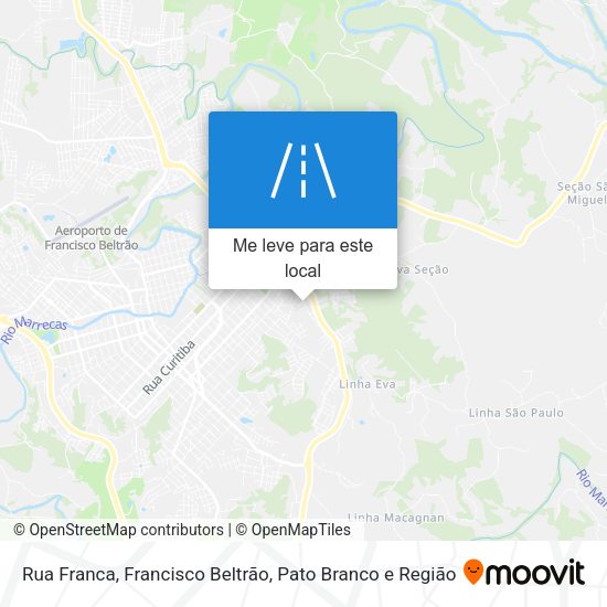 Rua Franca mapa