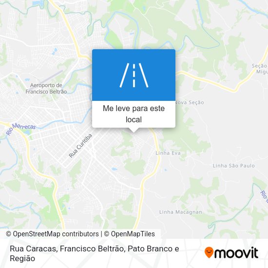 Rua Caracas mapa