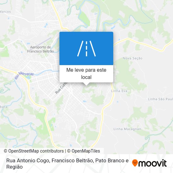 Rua Antonio Cogo mapa