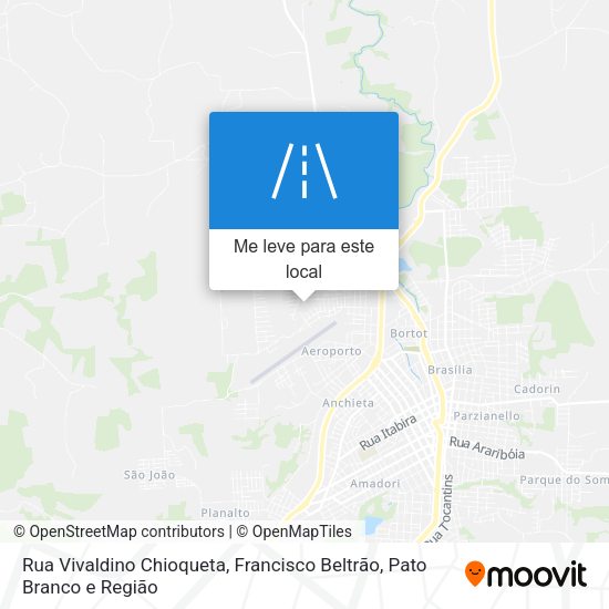 Rua Vivaldino Chioqueta mapa