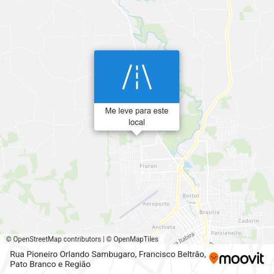 Rua Pioneiro Orlando Sambugaro mapa