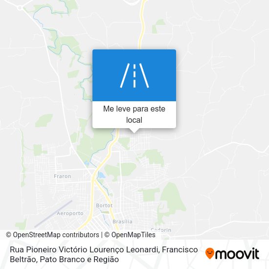 Rua Pioneiro Victório Lourenço Leonardi mapa
