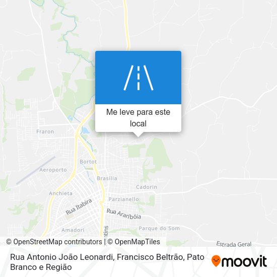 Rua Antonio João Leonardi mapa
