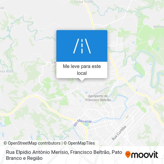 Rua Elpídio Antônio Merísio mapa