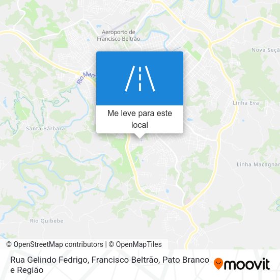 Rua Gelindo Fedrigo mapa