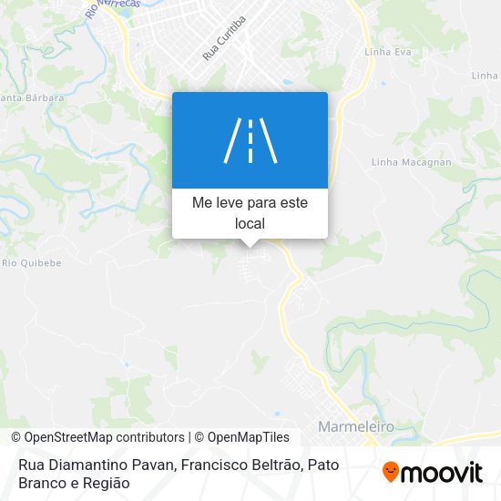 Rua Diamantino Pavan mapa