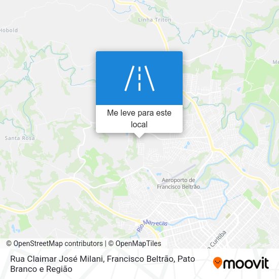 Rua Claimar José Milani mapa