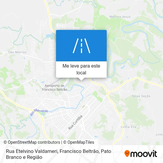 Rua Etelvino Valdameri mapa