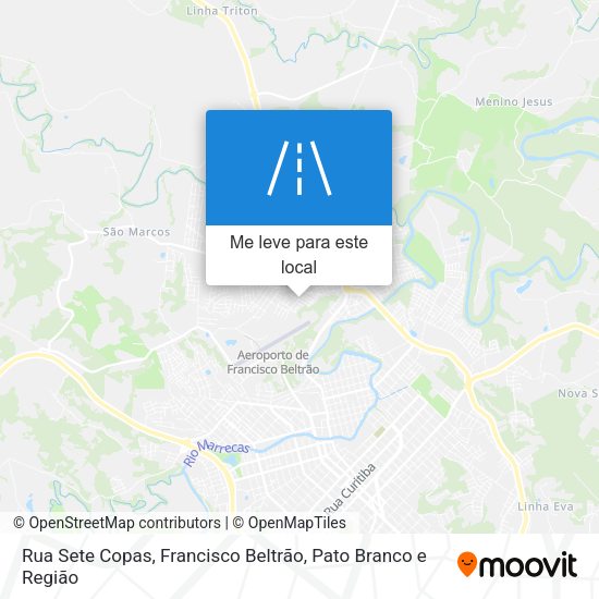 Rua Sete Copas mapa