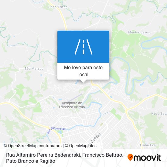 Rua Altamiro Pereira Bedenarski mapa