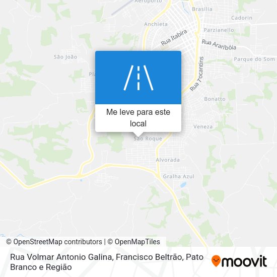 Rua Volmar Antonio Galina mapa