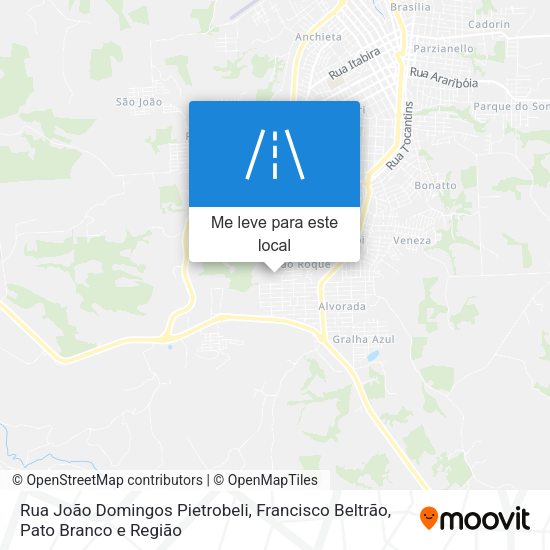 Rua João Domingos Pietrobeli mapa