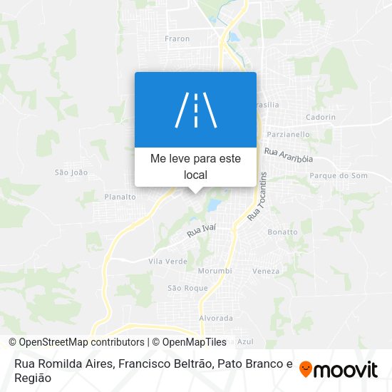 Rua Romilda Aires mapa