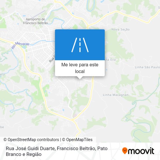 Rua José Guidi Duarte mapa