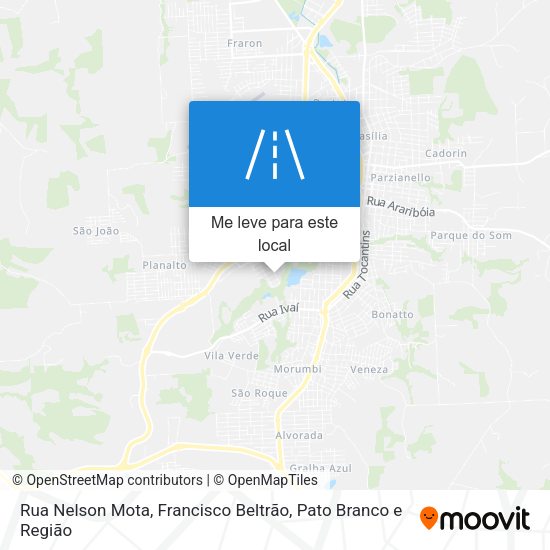 Rua Nelson Mota mapa