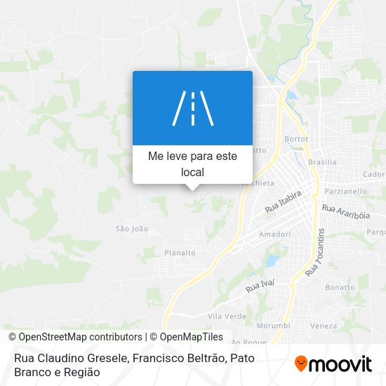 Rua Claudino Gresele mapa