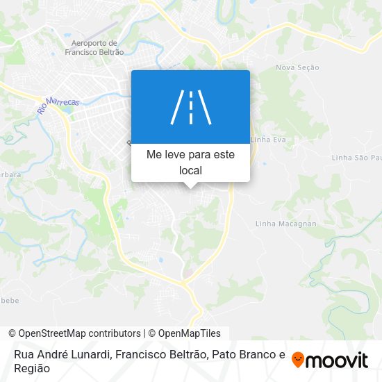 Rua André Lunardi mapa