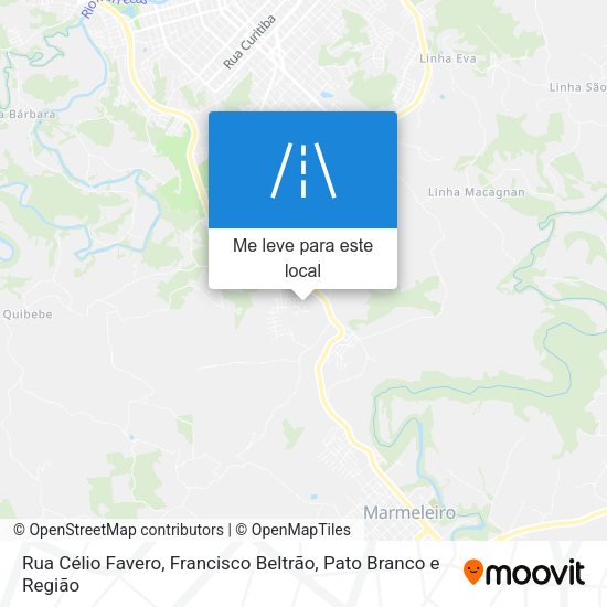 Rua Célio Favero mapa