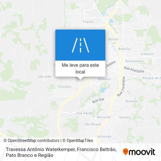 Travessa Antônio Waterkemper mapa