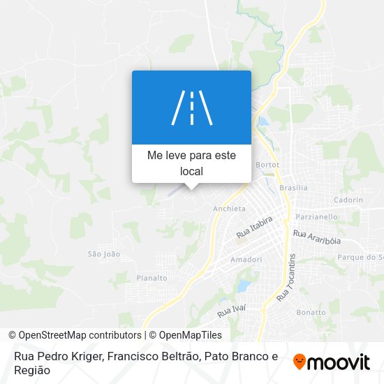 Rua Pedro Kriger mapa