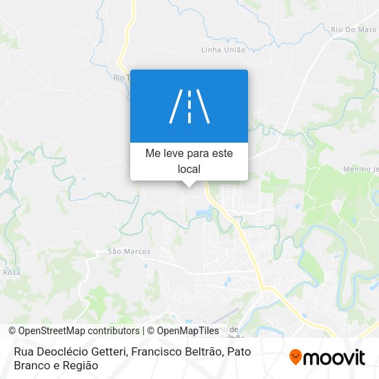 Rua Deoclécio Getteri mapa