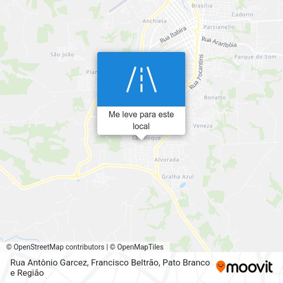 Rua Antônio Garcez mapa