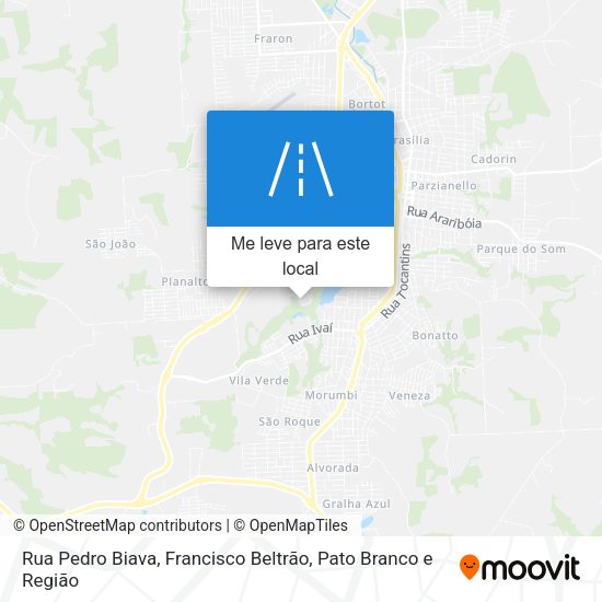 Rua Pedro Biava mapa
