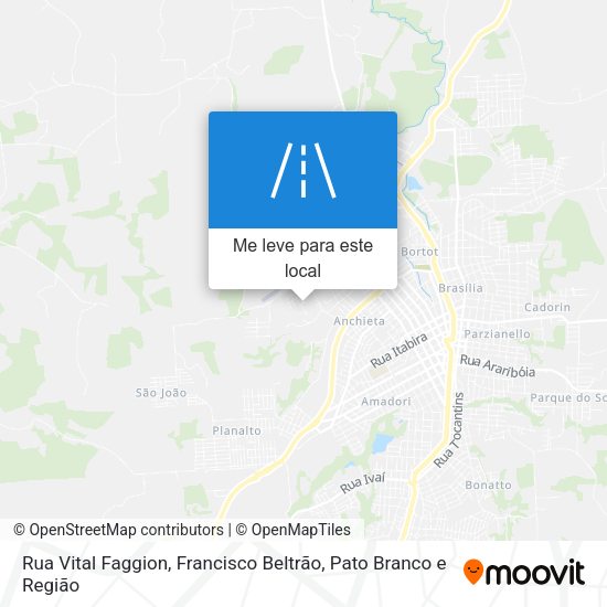 Rua Vital Faggion mapa