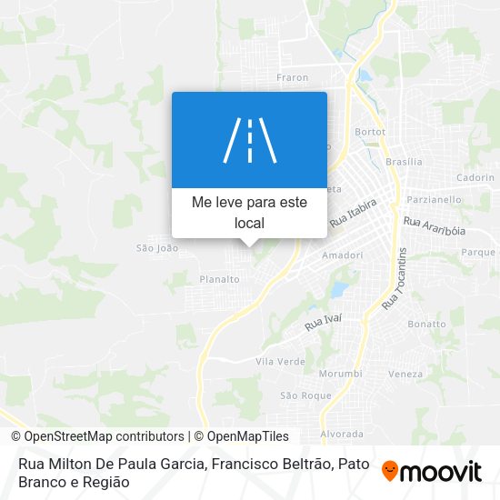Rua Milton De Paula Garcia mapa