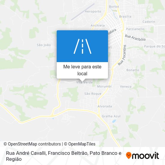 Rua André Cavalli mapa