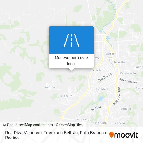 Rua Diva Menosso mapa
