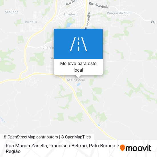 Rua Márcia Zanella mapa