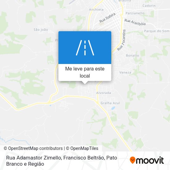 Rua Adamastor Zimello mapa
