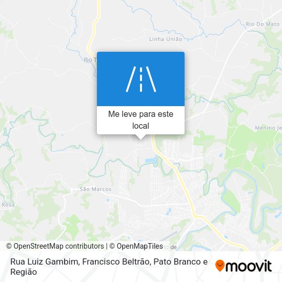 Rua Luiz Gambim mapa