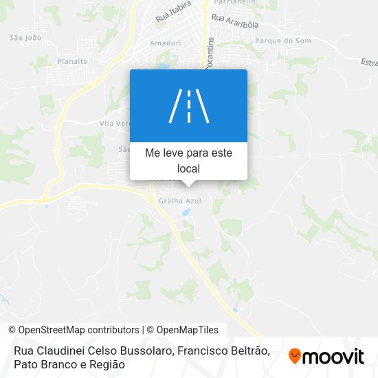 Rua Claudinei Celso Bussolaro mapa