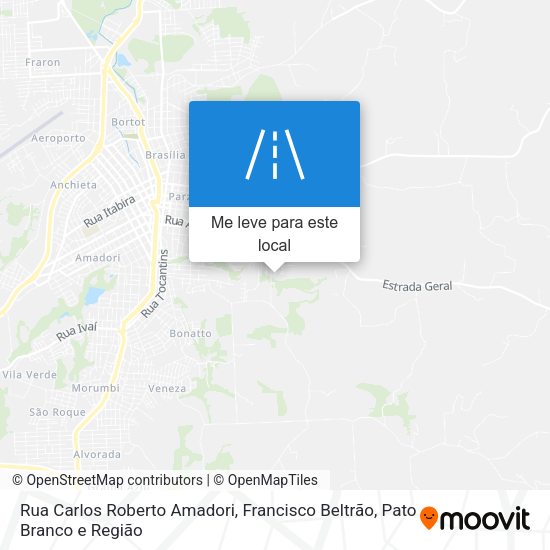 Rua Carlos Roberto Amadori mapa