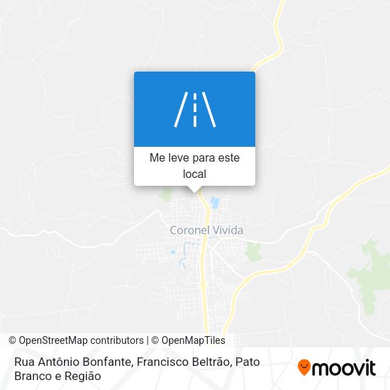 Rua Antônio Bonfante mapa