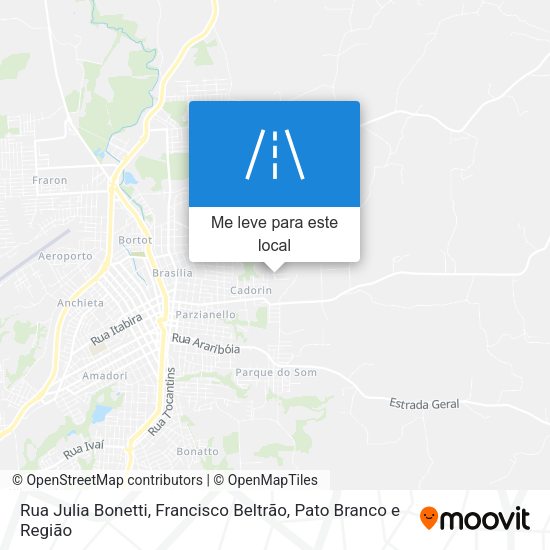 Rua Julia Bonetti mapa