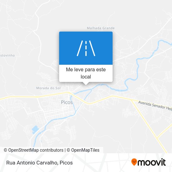 Rua Antonio Carvalho mapa