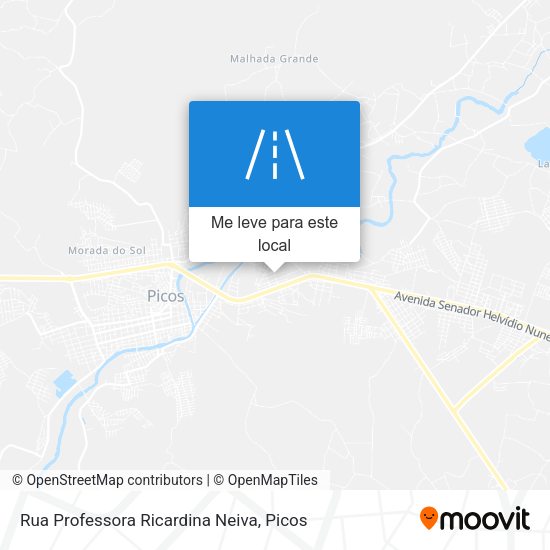 Rua Professora Ricardina Neiva mapa